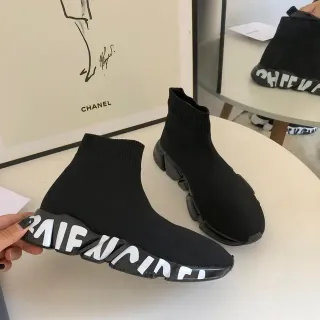 Balenciaga Speed Trainer Black and White حذاء أسلوب حياة