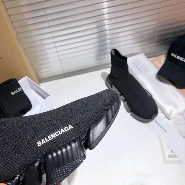 Balenciaga Speed Trainer Tênis lifestyle pretos com ajuste de meia 3