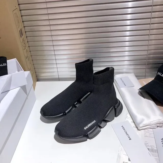 Balenciaga Speed Trainer Tênis lifestyle pretos com ajuste de meia 4
