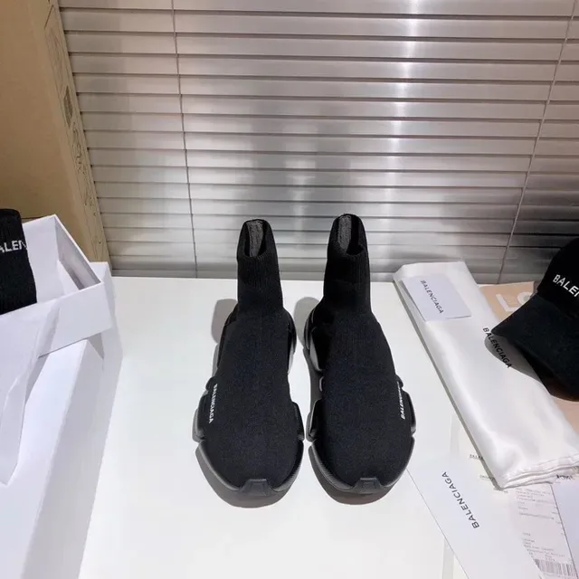Balenciaga Speed Trainer Tênis lifestyle pretos com ajuste de meia 7