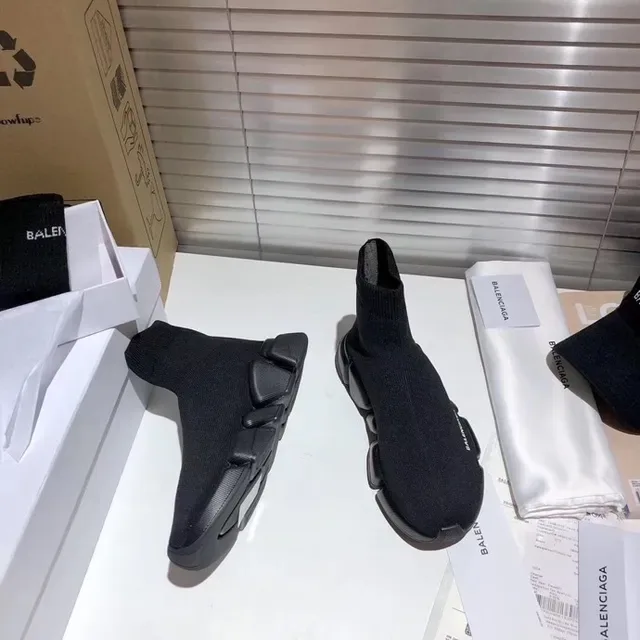 Balenciaga Speed Trainer Tênis lifestyle pretos com ajuste de meia 8