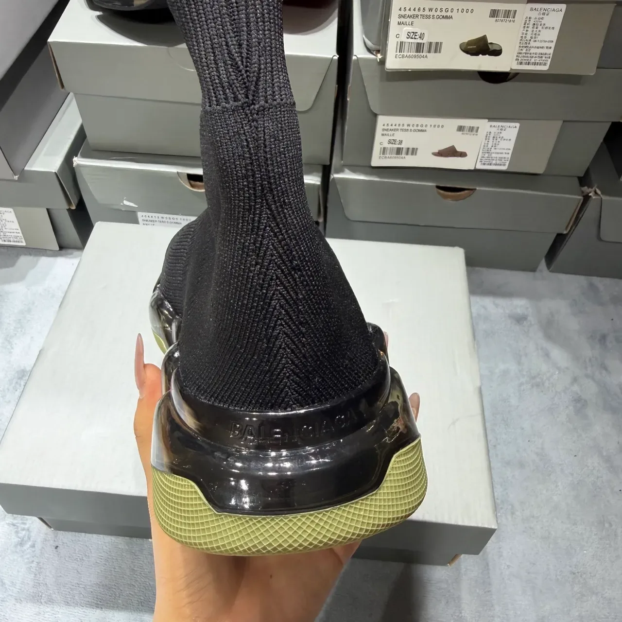 Balenciaga Speed Trainer Black Translucent Sole Lifestyle Sneakers 2
