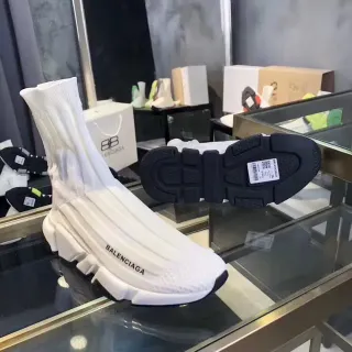 Balenciaga Speed Trainer সাদা এবং কালো লাইফস্টাইল স্নিকার্স