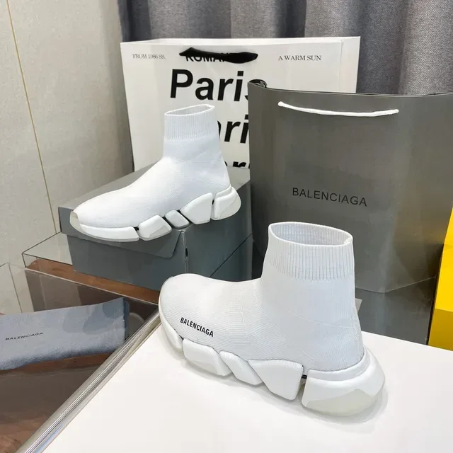 Balenciaga Speed Trainer Sneakers Lifestyle Blancas à Enfilage de Chaussette 5