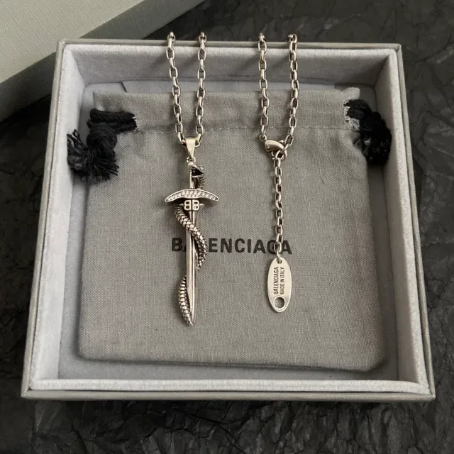 Balenciaga Sword and Serpent Pendant Necklace 2