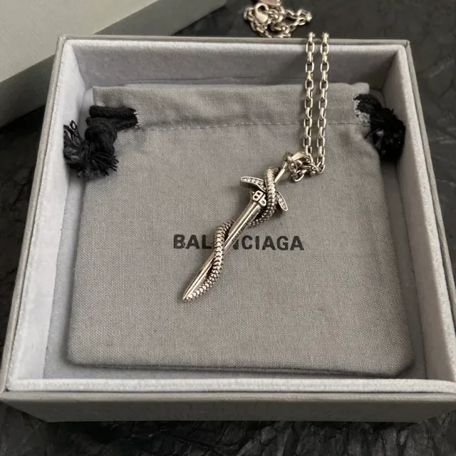 Balenciaga Sword and Serpent Pendant Necklace 3