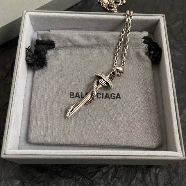 Balenciaga Sword and Serpent Pendant Necklace 4