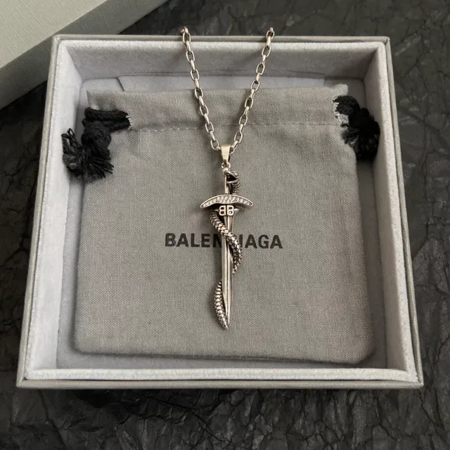 Balenciaga Sword and Serpent Pendant Necklace 5