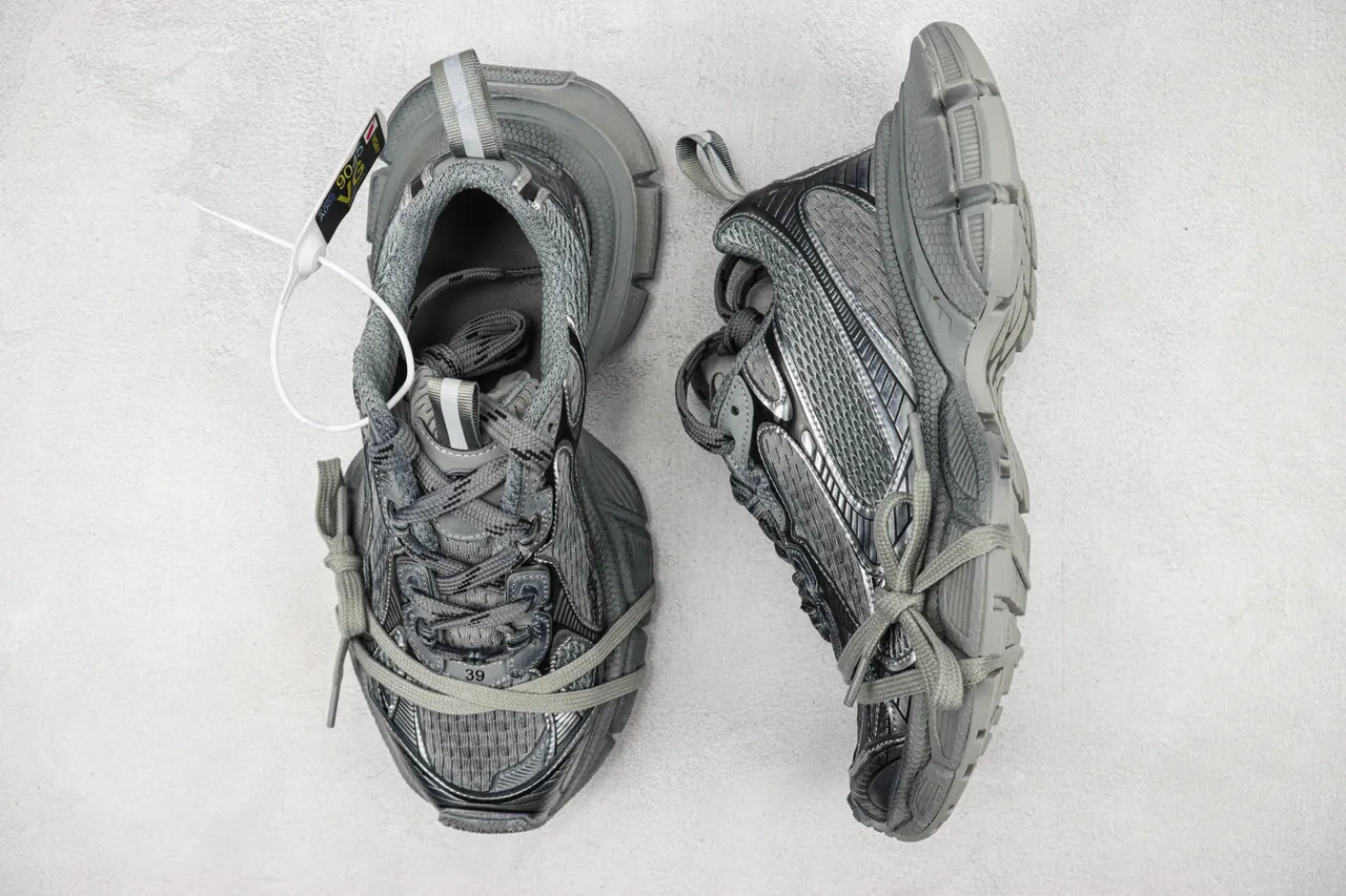 Balenciaga Track Trainer Cinza Monocromático Tênis Chunky 3