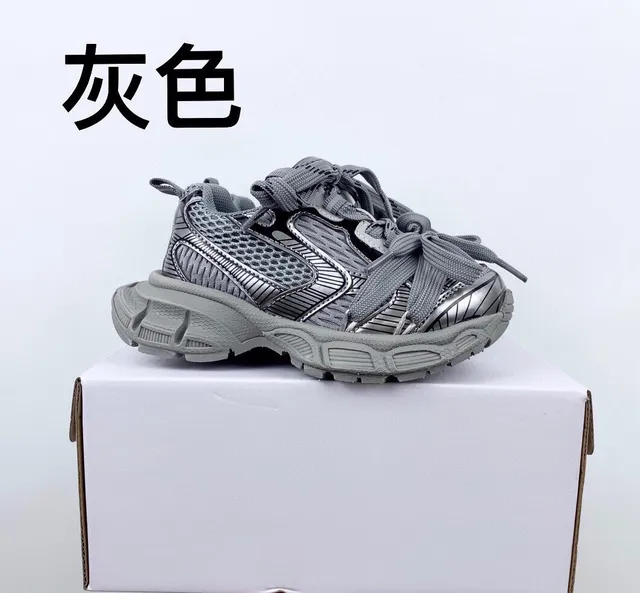 Balenciaga Track Trainer حذاء رياضي وردي وفضي سميك 4