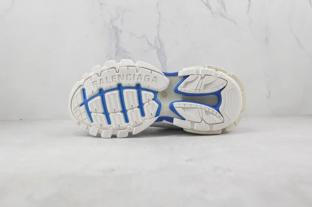 Balenciaga Track Trainer White Blue Silver Chunky Sneakers 8