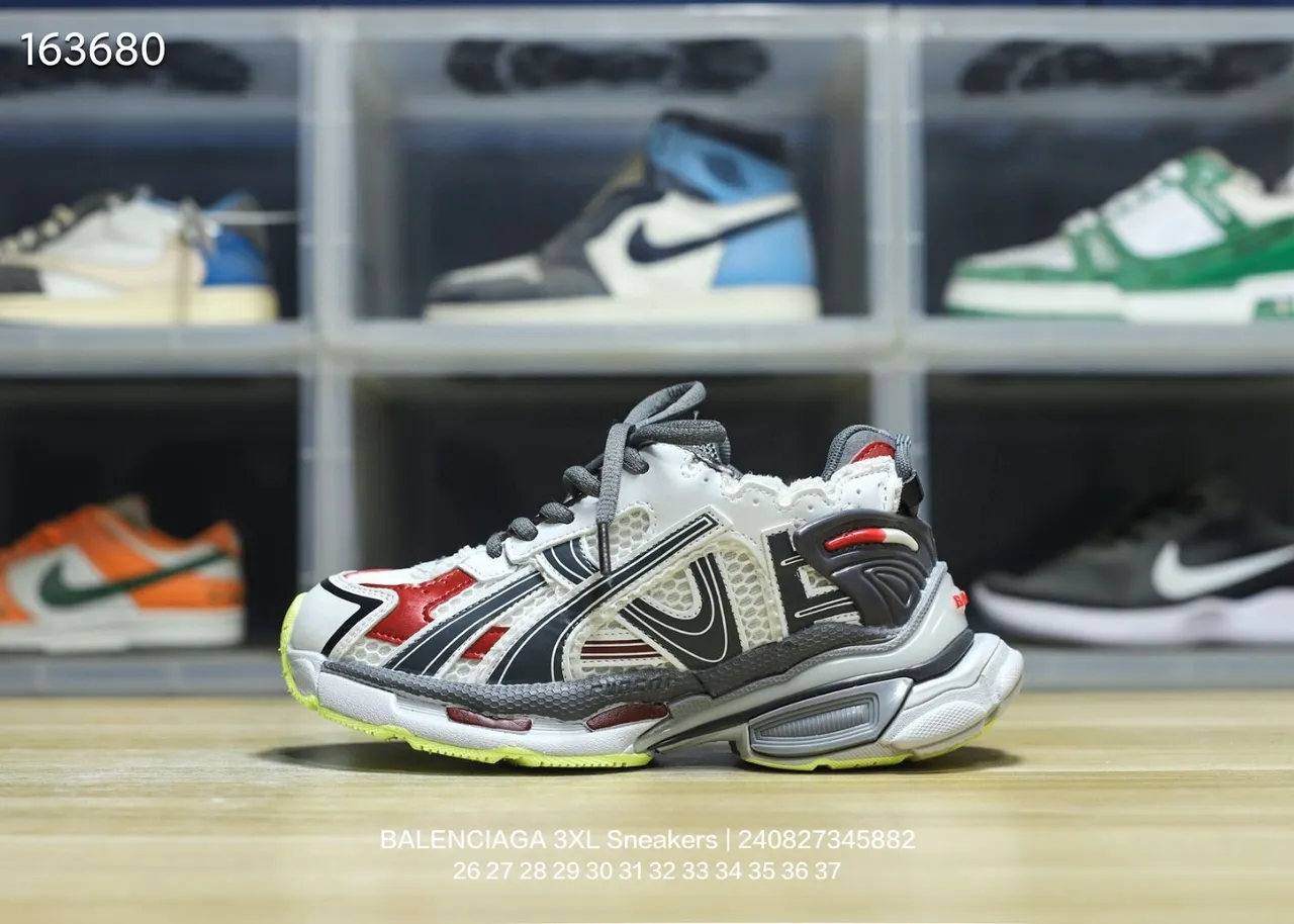 Balenciaga Track Trainer أبيض أحمر أسود رمادي أصفر نيون سينيكرز تشونكي 3