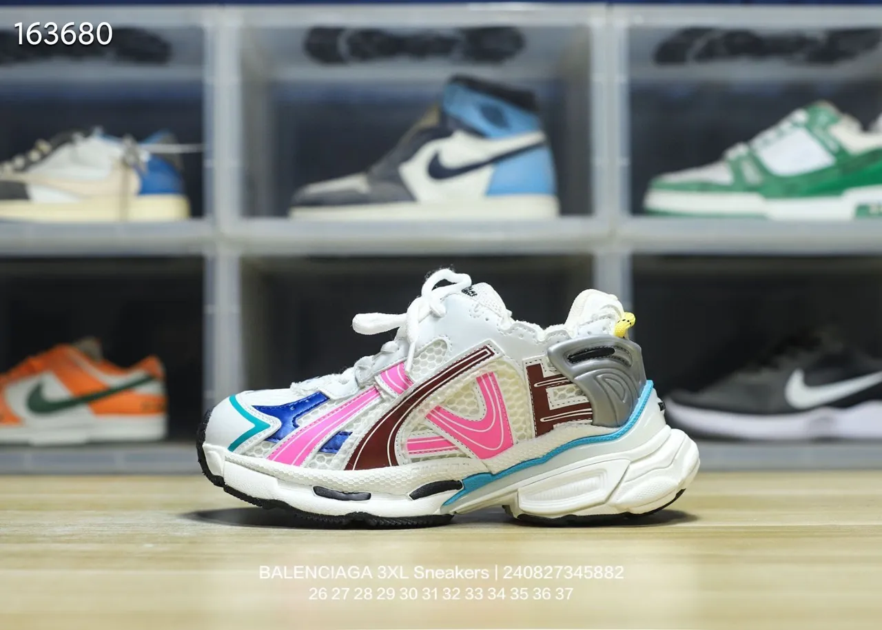 Balenciaga Track Trainer أبيض أحمر أسود رمادي أصفر نيون سينيكرز تشونكي 5