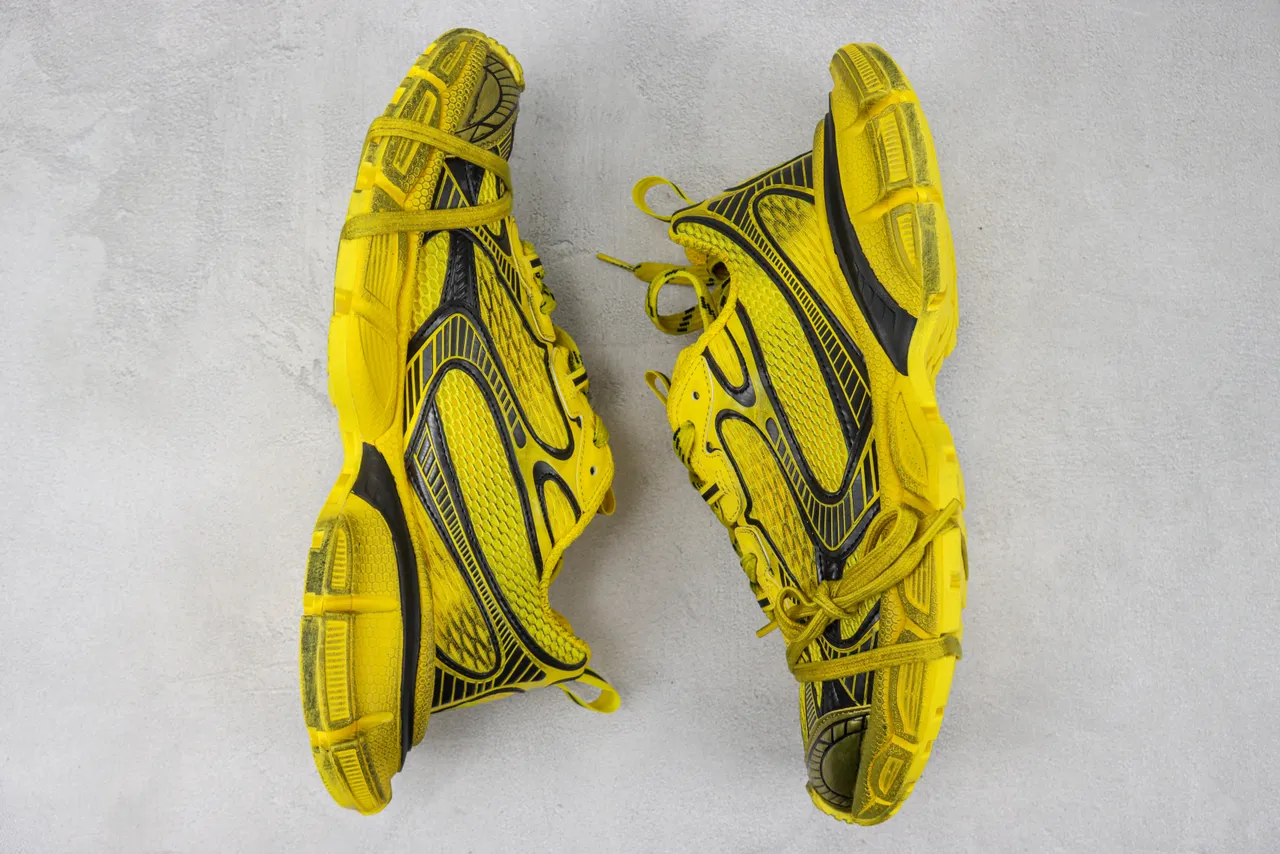 Balenciaga Track Trainer tênis chunky amarelo preto 2