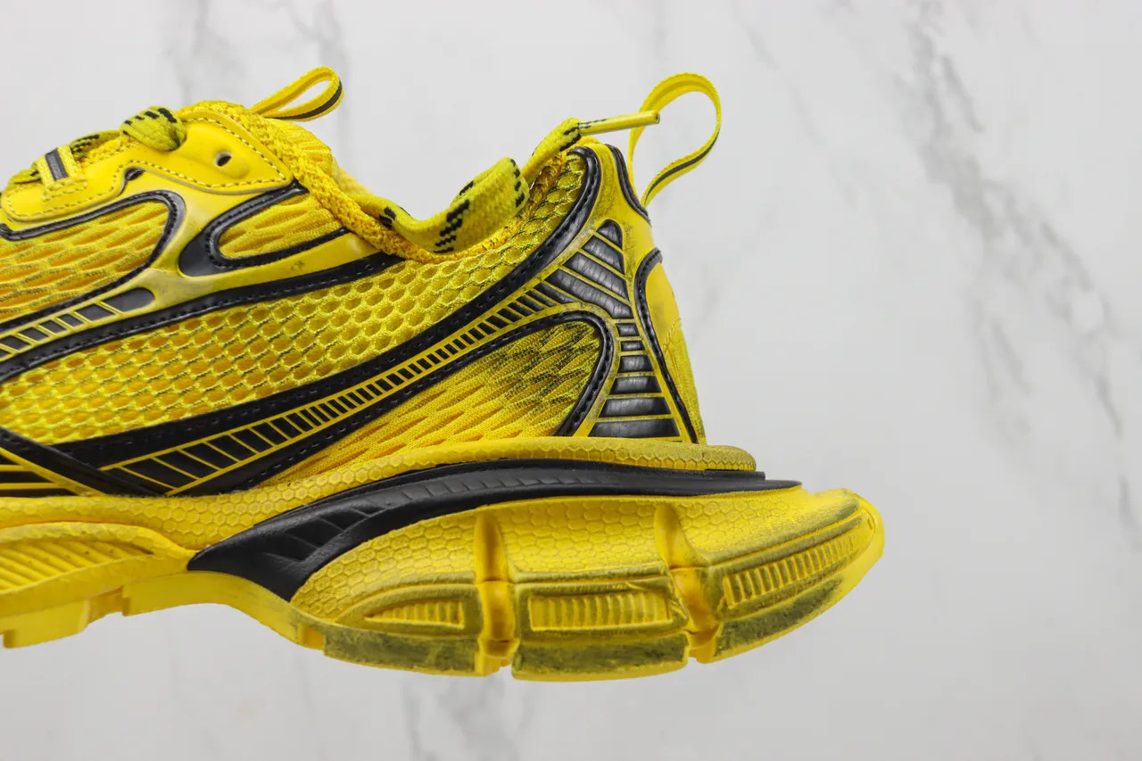 Balenciaga Track Trainer tênis chunky amarelo preto 7