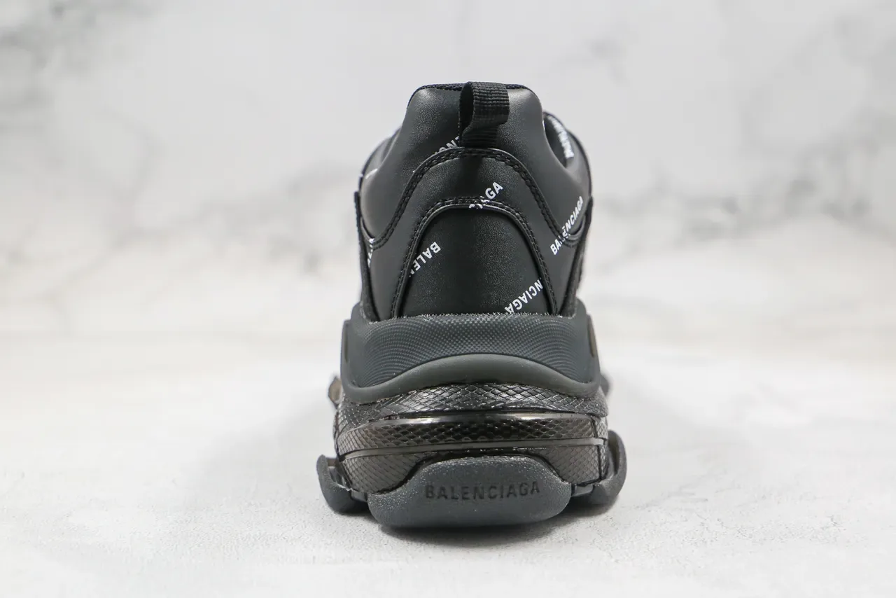 Balenciaga Triple S Black Logo-Print Chunky Sneakers 2