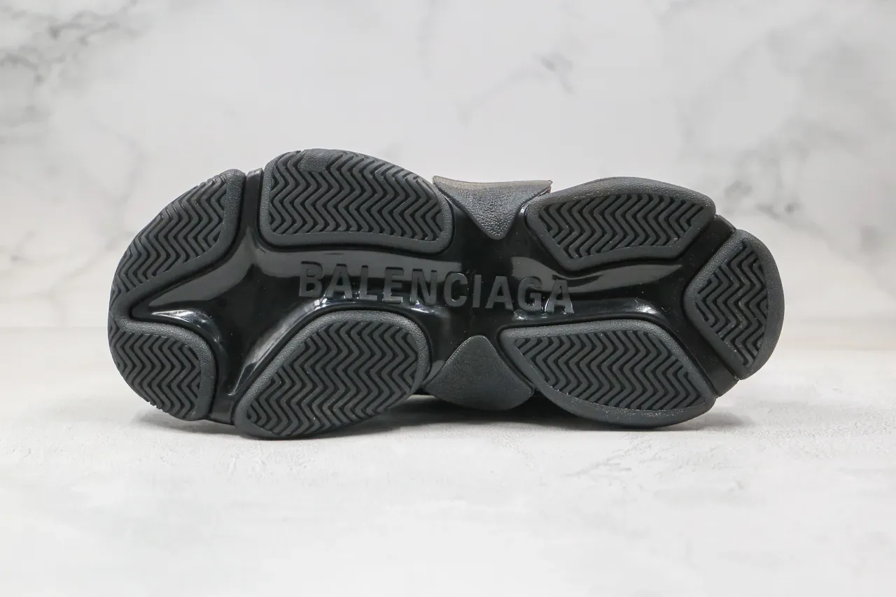 Balenciaga Triple S Black Logo-Print Chunky Sneakers 4