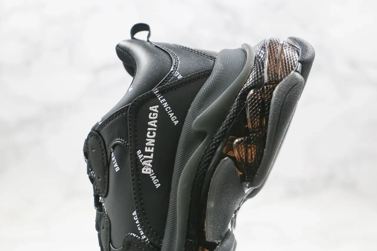 Balenciaga Triple S Black Logo-Print Chunky Sneakers 6