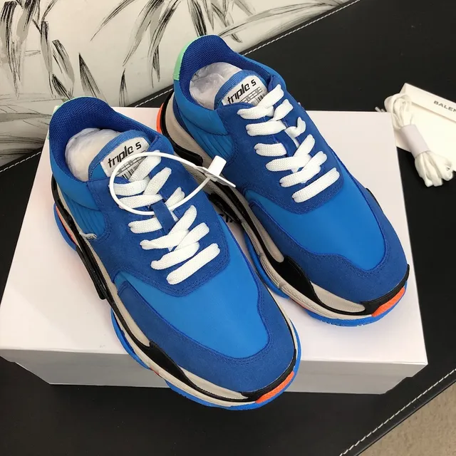 Balenciaga Triple S sneakers chunky bleu orange noir 2
