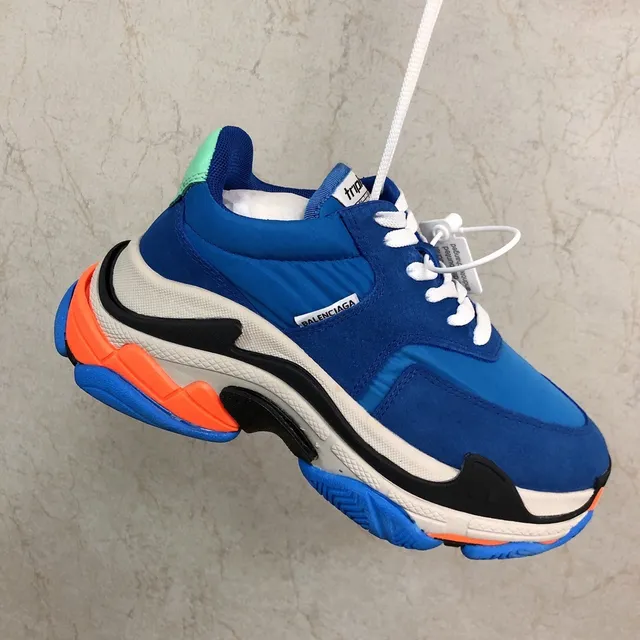 Balenciaga Triple S sneakers chunky bleu orange noir 5