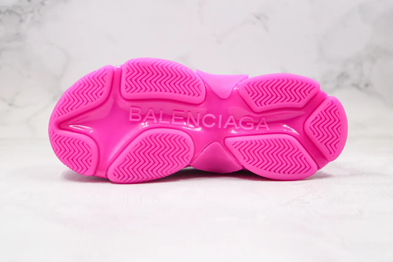 Balenciaga Triple S Monocromo Rosa Tênis Chunky 2