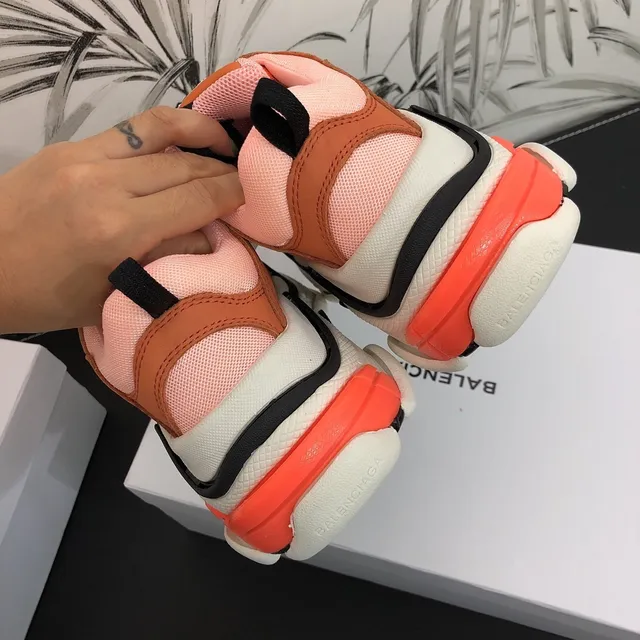 Balenciaga Triple S Chaussures Chunky Pêche Orange 4