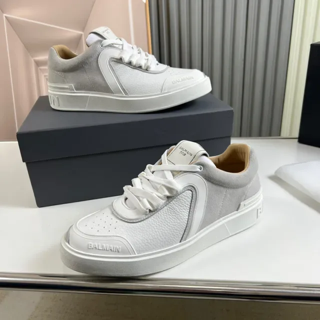 Balmain B-Court Sneakers Lifestyle Gris Clair 7