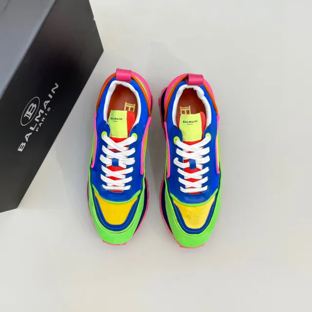 Balmain B-Court Multicolor Layered Lifestyle Sneakers 8