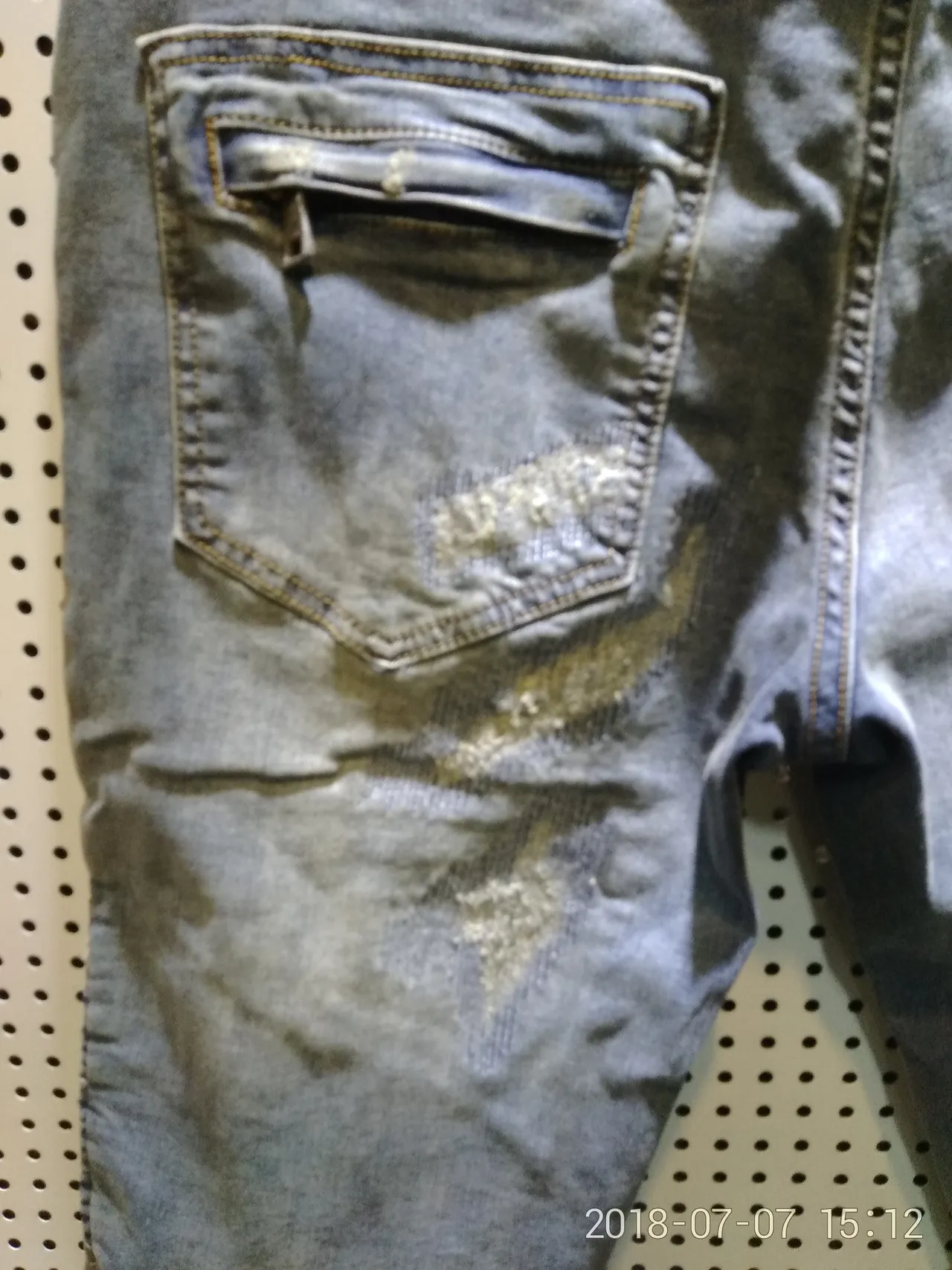 Balmain شورتات جينز متضررة ستايل راكب الدراجات النارية 7