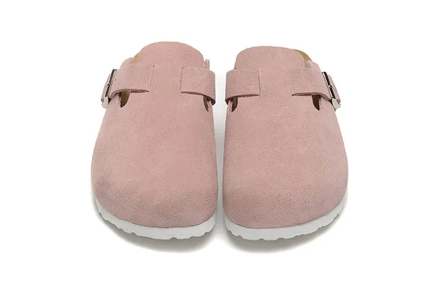 Birkenstock Arizona Pantufla de Camurça Rosa Pó 3