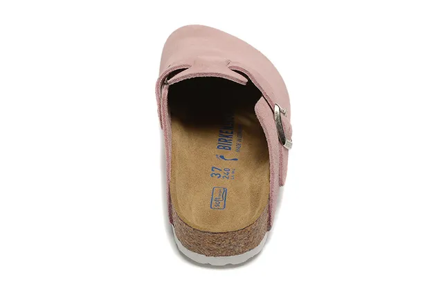 Birkenstock Arizona Pantufla de Camurça Rosa Pó 4