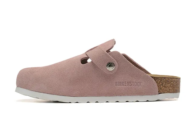 Birkenstock Arizona Pantufla de Camurça Rosa Pó 5