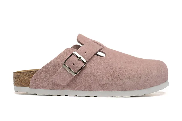 Birkenstock Arizona Pantufla de Camurça Rosa Pó 6