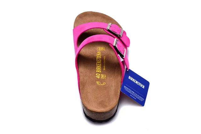 Birkenstock Arizona Fuchsia Daim à Double Boucle Sandales Casual 5
