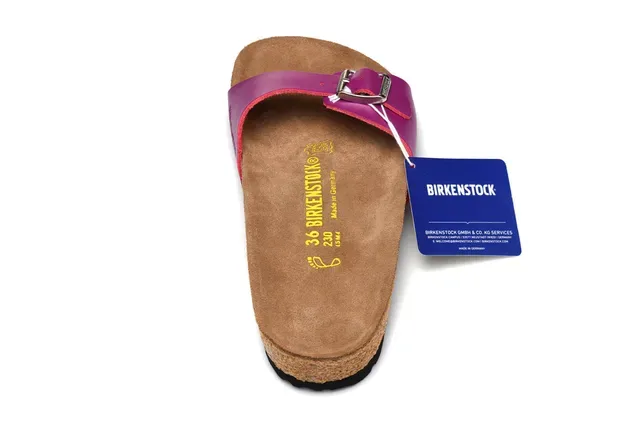 Birkenstock Arizona Magenta Leather Casual Sandals 5