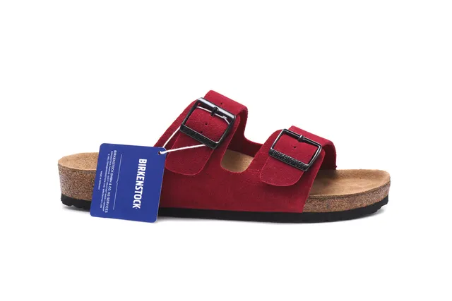 Birkenstock Arizona Sandales Casual en Daim Rouge 2