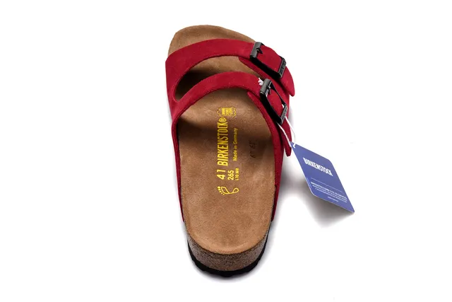 Birkenstock Arizona Sandales Casual en Daim Rouge 5