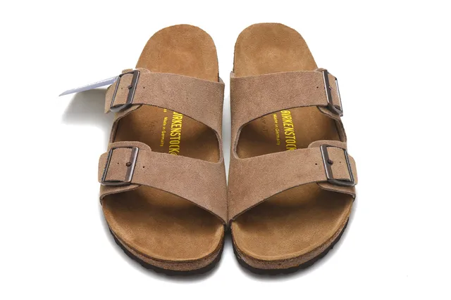 Birkenstock Arizona Sandales Casuales en Daim Tan 3