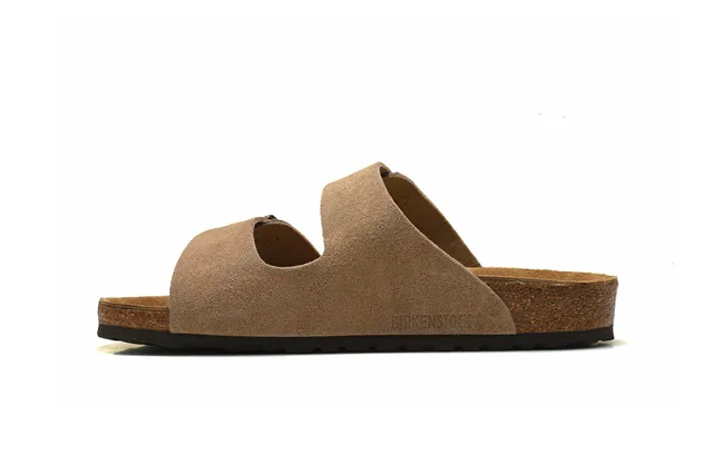 Birkenstock Arizona Sandales Casuales en Daim Tan 4
