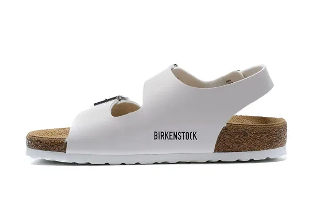 Birkenstock Arizona Sandales Casual à Deux Bretelles Blanches 4