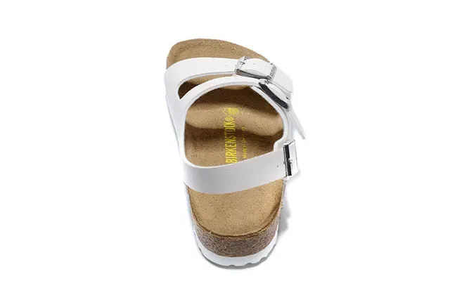 Birkenstock Arizona Sandales Casual à Deux Bretelles Blanches 5