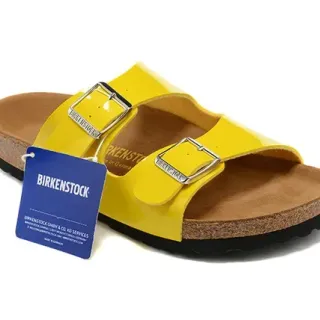 Birkenstock Arizona Yellow Patent Casual Sandals