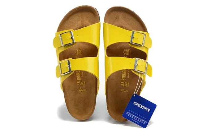 Birkenstock Arizona Yellow Patent Casual Sandals 2