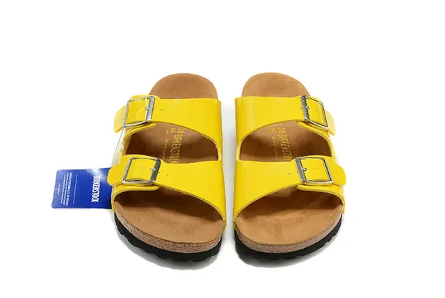 Birkenstock Arizona Yellow Patent Casual Sandals 3