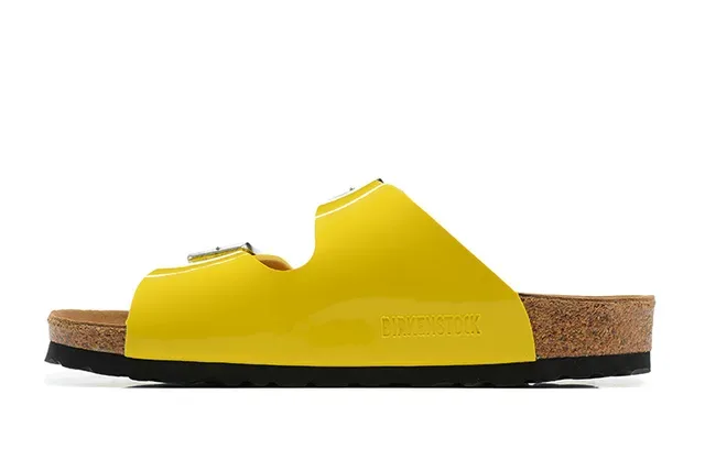 Birkenstock Arizona Yellow Patent Casual Sandals 4
