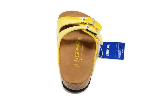 Birkenstock Arizona Yellow Patent Casual Sandals 5