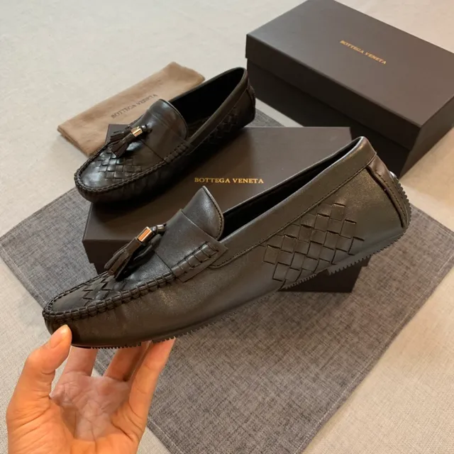 Bottega Veneta Andiamo Noir Intrecciato Cuir Tissé Détail à glands Mocassin 5