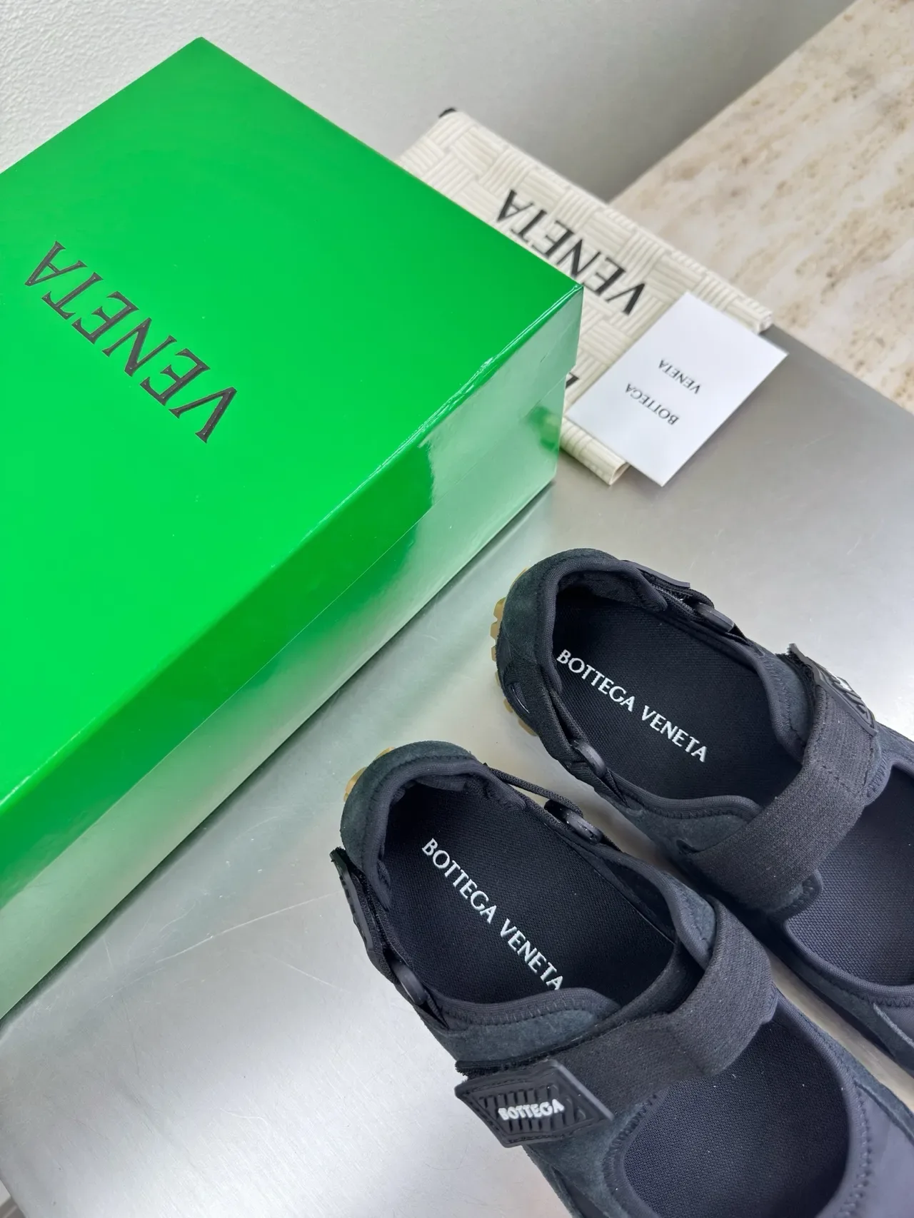 Bottega Veneta Andiamo Black Suede Mary Jane Shoes 5