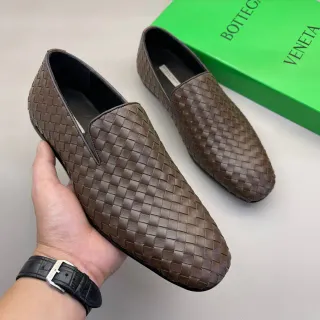Bottega Veneta Andiamo 棕色 编织 Intrecciato 乐福鞋