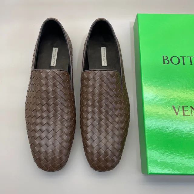 Bottega Veneta Andiamo Marron Tissé Intrecciato Mocassins 3